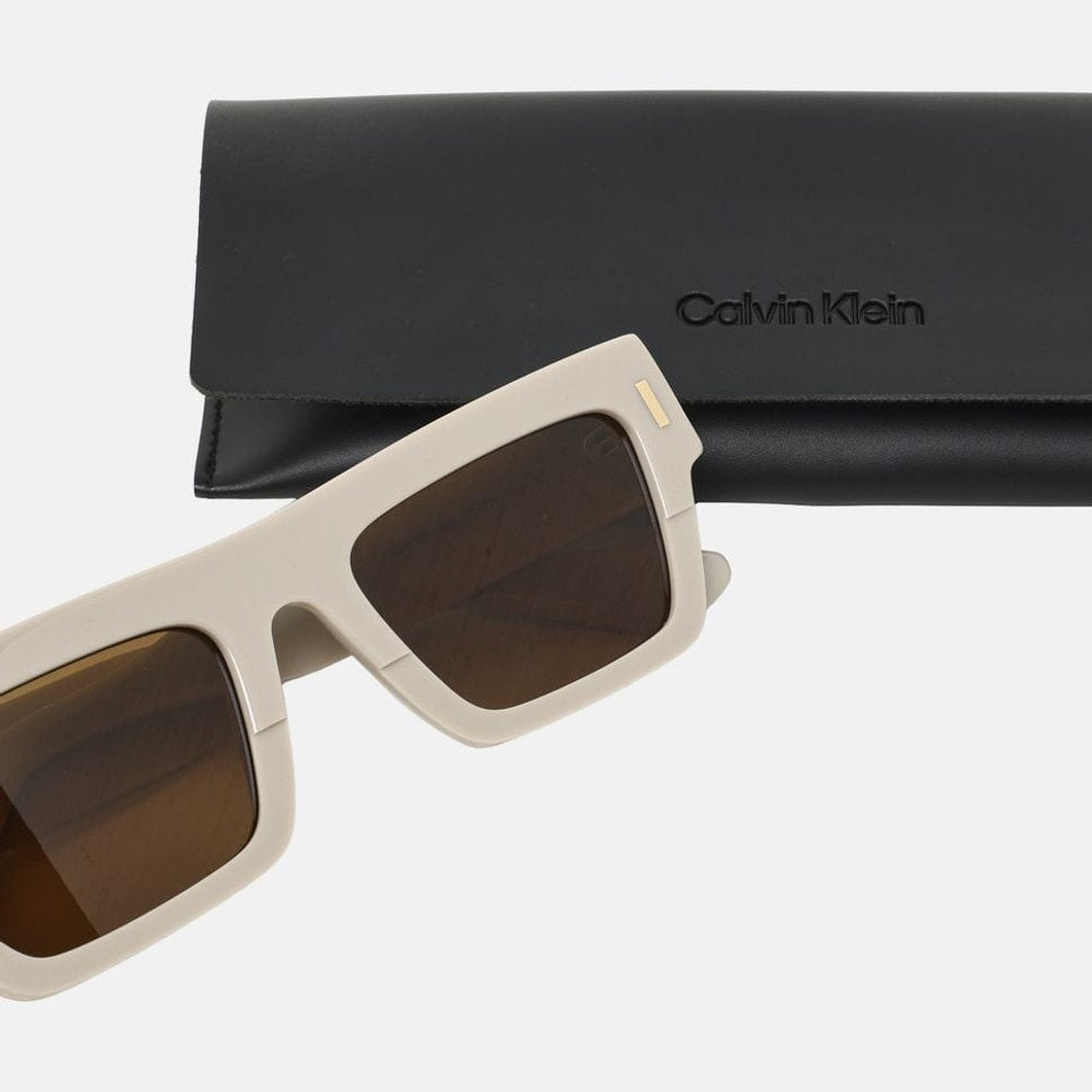 Calvin Klein Sunglasses Beige – lunettes – photo 3 sur 4