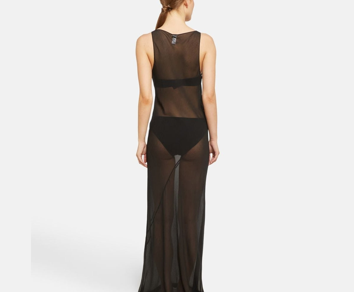 Calvin Klein Silk night gown Black – oblečení – fotka 3 z 4