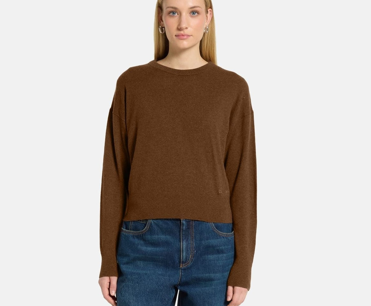 Calvin Klein Cashmere pullover Espresso Style Brown – hanorac – fotografia 2 din 5