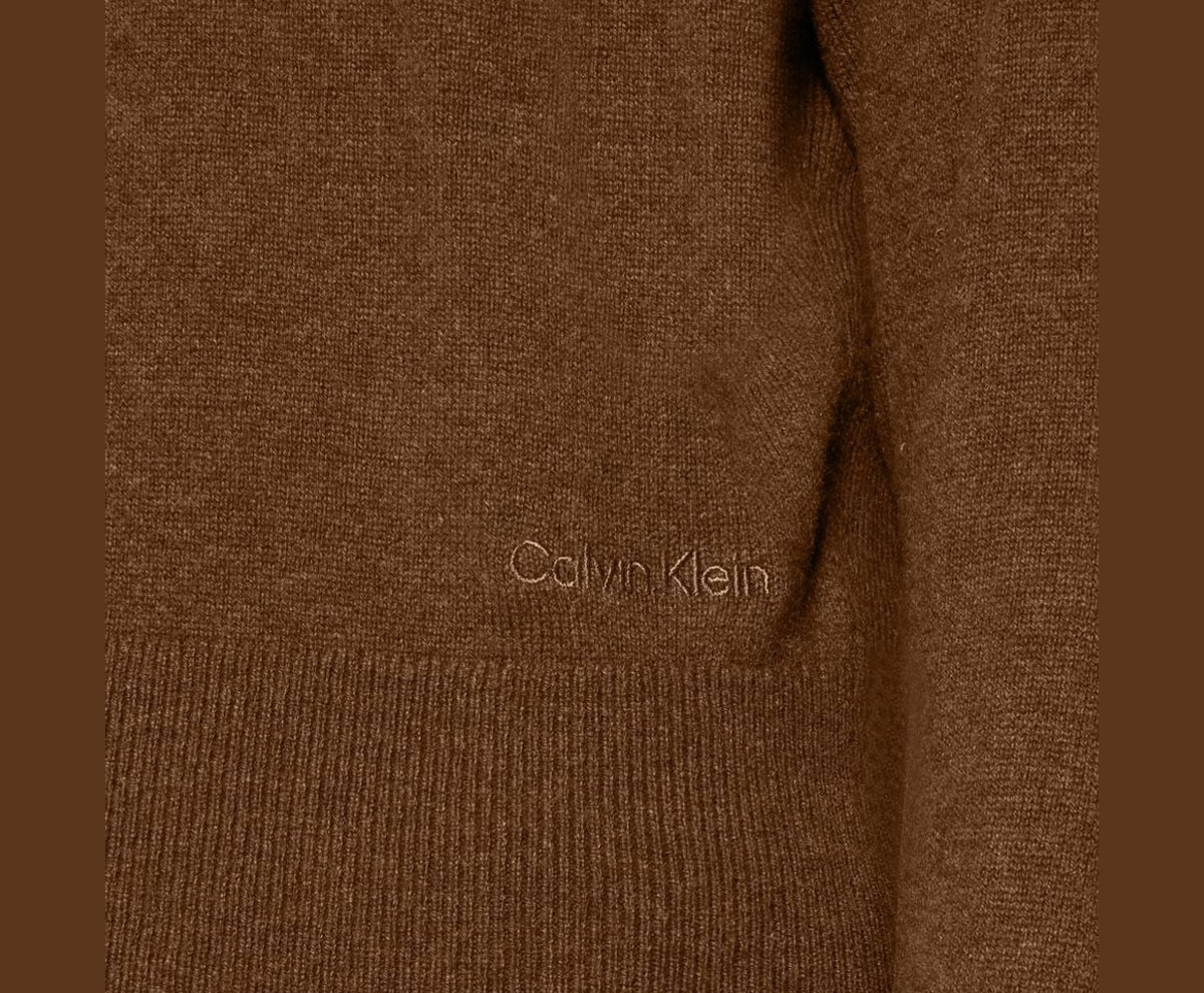 Calvin Klein Cashmere pullover Espresso Style Brown – hanorac – fotografia 3 din 5