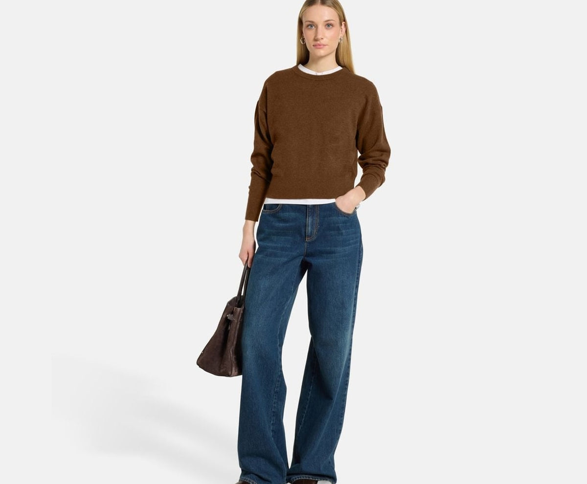 Calvin Klein Cashmere pullover Espresso Style Brown – hanorac – fotografia 5 din 5