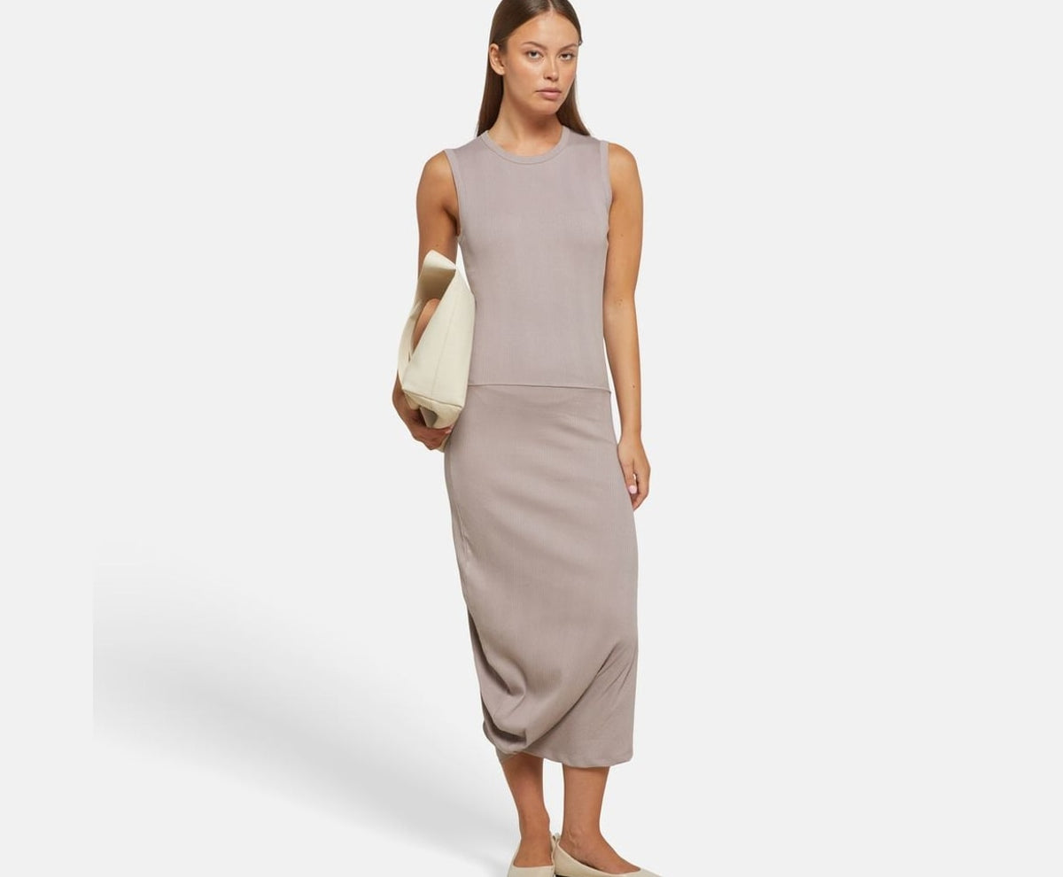 Calvin Klein Midi dress Greige – облекло – снимка 5 от 5