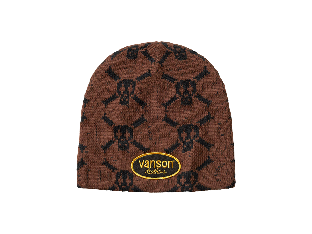 Supreme x Vanson Leathers Skull Beanie Brown-Supreme-pikastore.cz