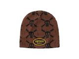 Supreme x Vanson Leathers Skull Beanie Brown