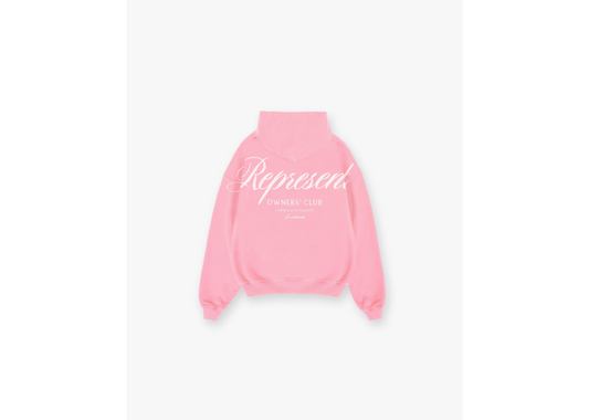 Represent Owners Club Script Hoodie Pink