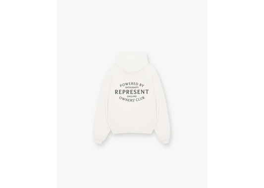 Represent Owners Club Stamp Hoodie Flat White