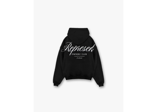 Represent Owners Club Script Hoodie Black