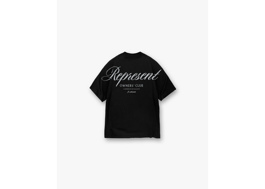 Represent Owners Club Script T-Shirt Black