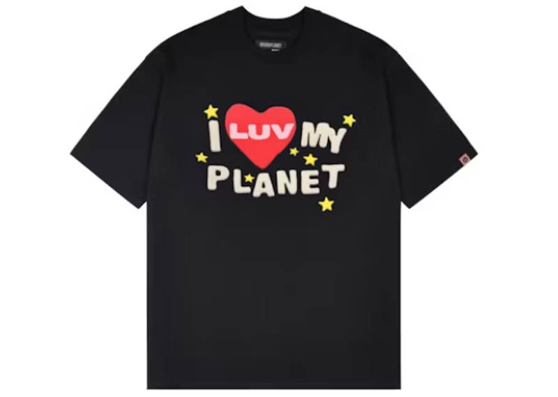 Broken Planet Luv My Planet T-shirt Midnight Black-Broken Planet-pikastore.cz