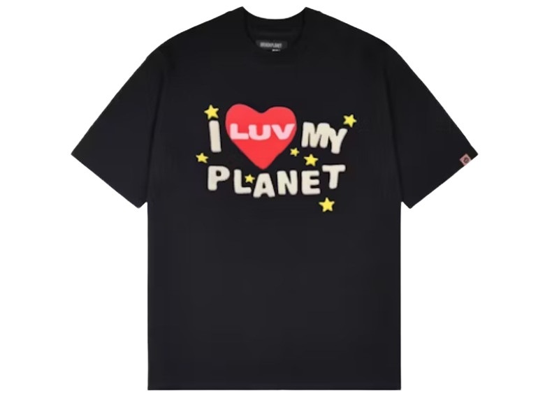 Broken Planet Luv My Planet T-shirt Midnight Black-Broken Planet-pikastore.cz