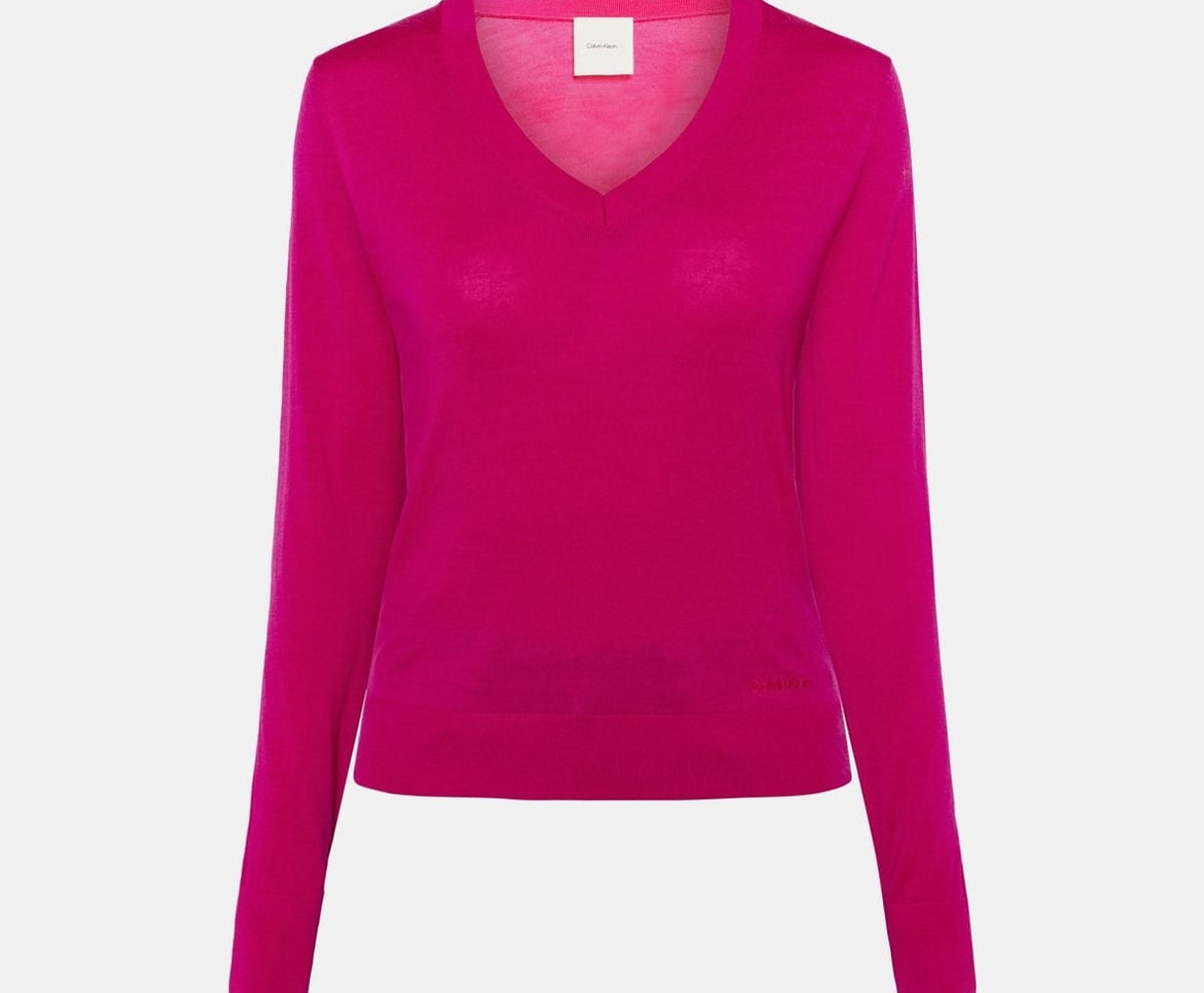 Calvin Klein Wool pullover Pink – ruházat, rózsaszín