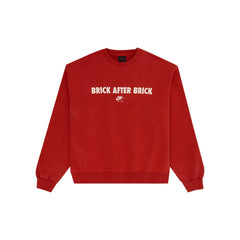 Air Jordan x Nigel Sylvester Brick After Brick Felpa Crewneck in pile Vermilion/Sail