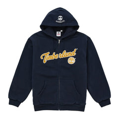 Supreme Timberland Thermal Lined Zip Up Hooded Sweatshirt Navy