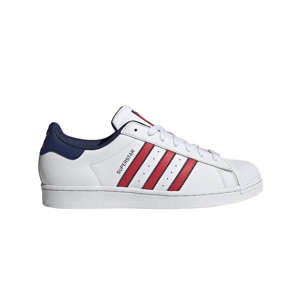 Adidas Superstar White Scarlet Dark Blue – обувки, син