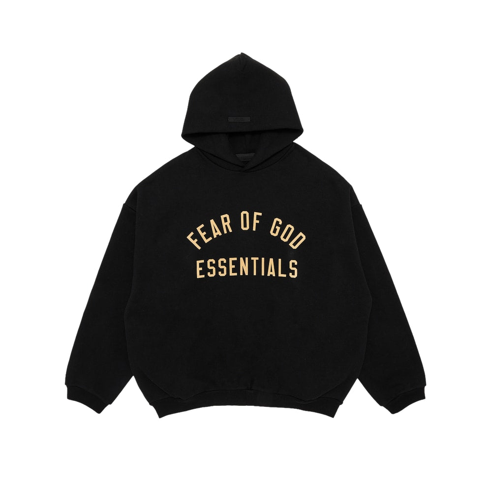 Fear of God Essentials Fleece Hoodie Black – huvtröja, svart