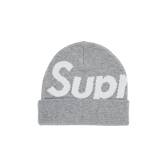 Supreme Big Logo Beanie (FW24) Heather Grey