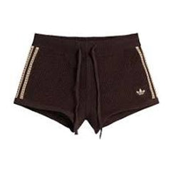 adidas Crochet Shorts Aurora Coffee Magic Beige