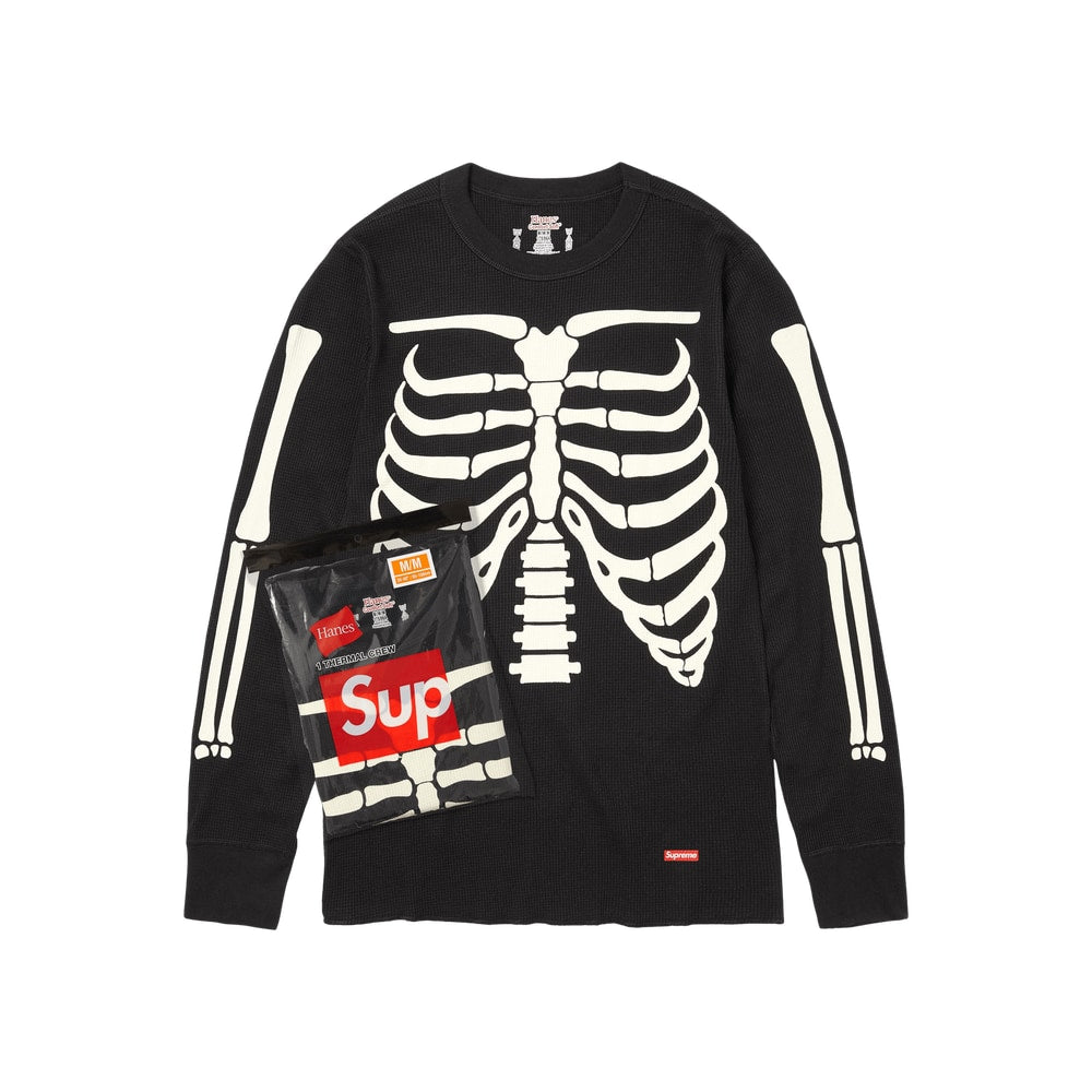 Supreme x Hanes Bones Thermal Crew (1 Pack) Black – kläder