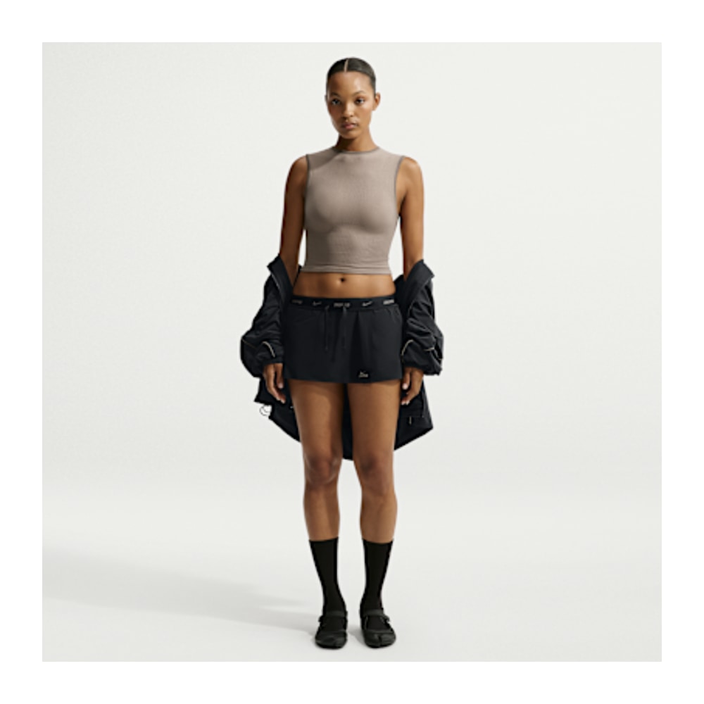 Nike NikeSKIMS Stretch Nylon Skort Obsidian Olive Grey (Women's) – svart