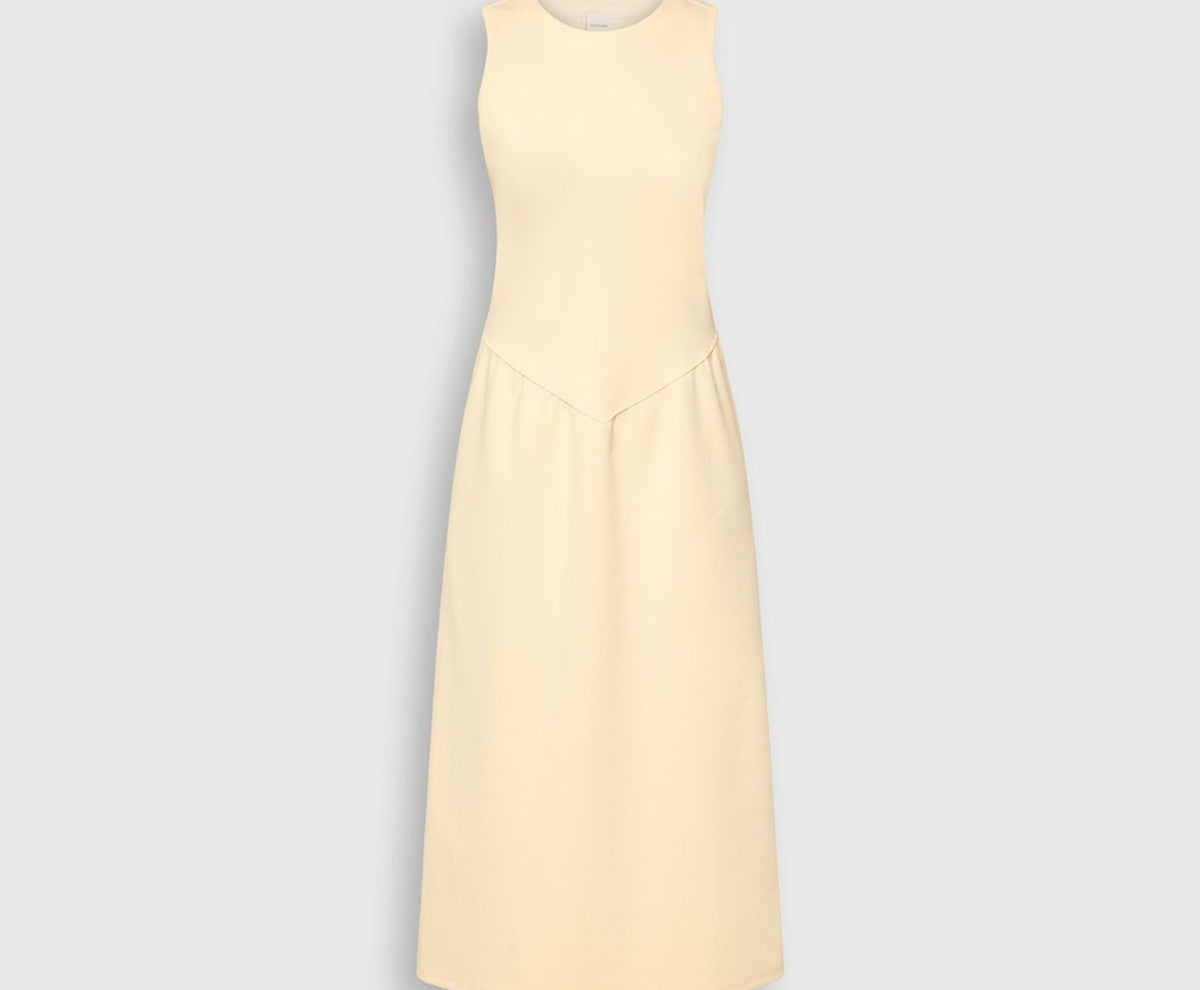 Calvin Klein Midi dress Light Yellow – clothing