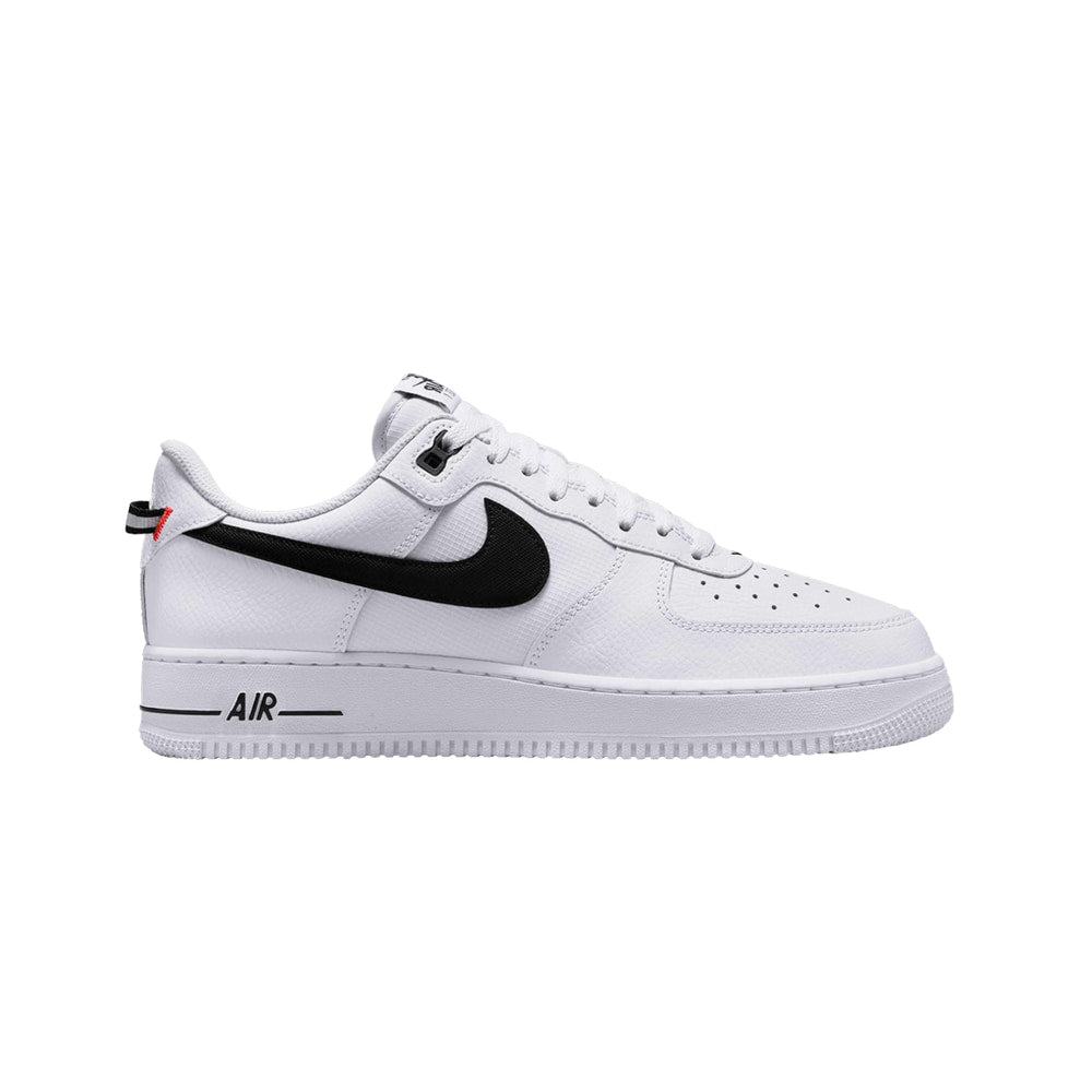 Nike Air Force 1 07 LV8 White Black Bright Crimson – tenisky, bílá