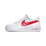Nike Air Force 1 GS Cut-Out Swoosh - White University Red