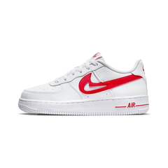 Nike Air Force 1 GS Cut-Out Swoosh - White University Red
