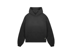 Represent Stepped Hem Hoodie Stained Black