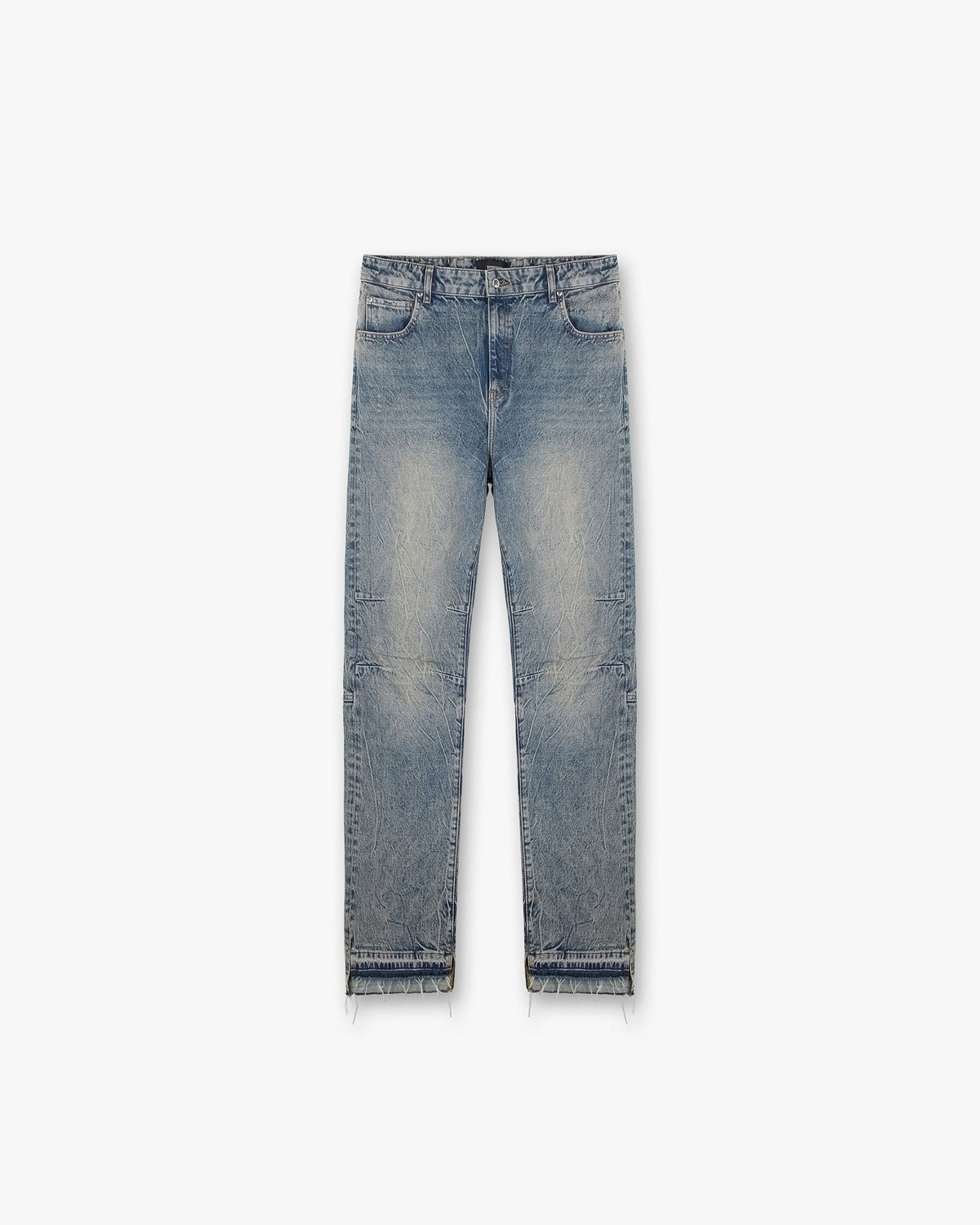 Represent R2 Stepped Hem Denim Mid Blue