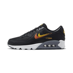 Nike Air Max 90 Spray Paint Swoosh - Black Gold Orange