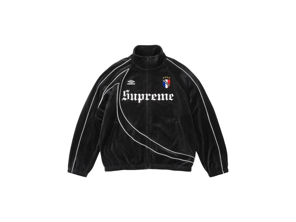 Supreme x Umbro Velour Track Jacket Black
