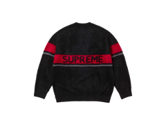 Supreme Brushed Stripe Sweater Black